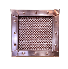 Медная вентиляционная решетка с клепками