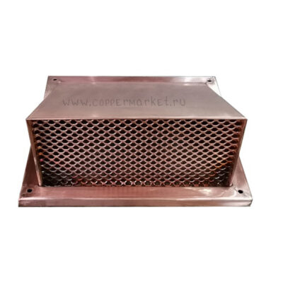 Медная приточно-вытяжная решётка на фасад