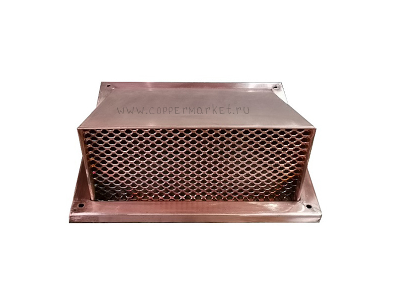 Медная приточно-вытяжная решётка на фасад
