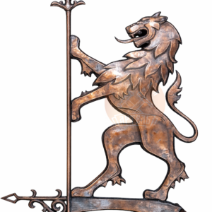 Медный флюгер Геральдический лев