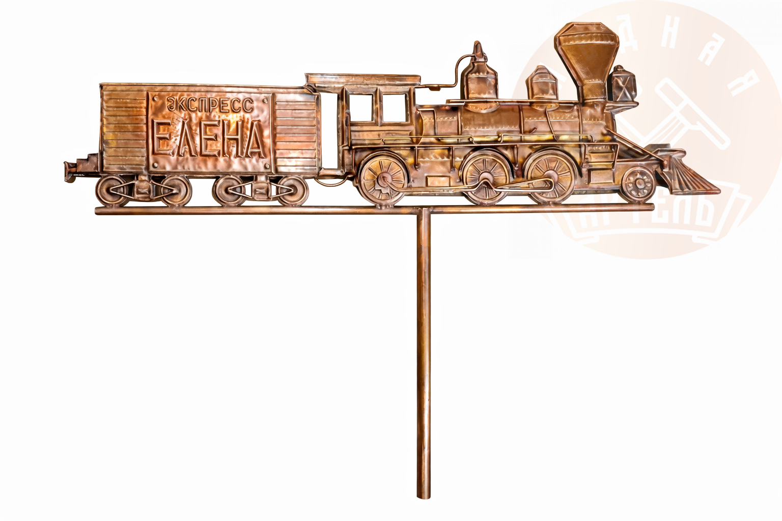Медный флюгер Паровоз